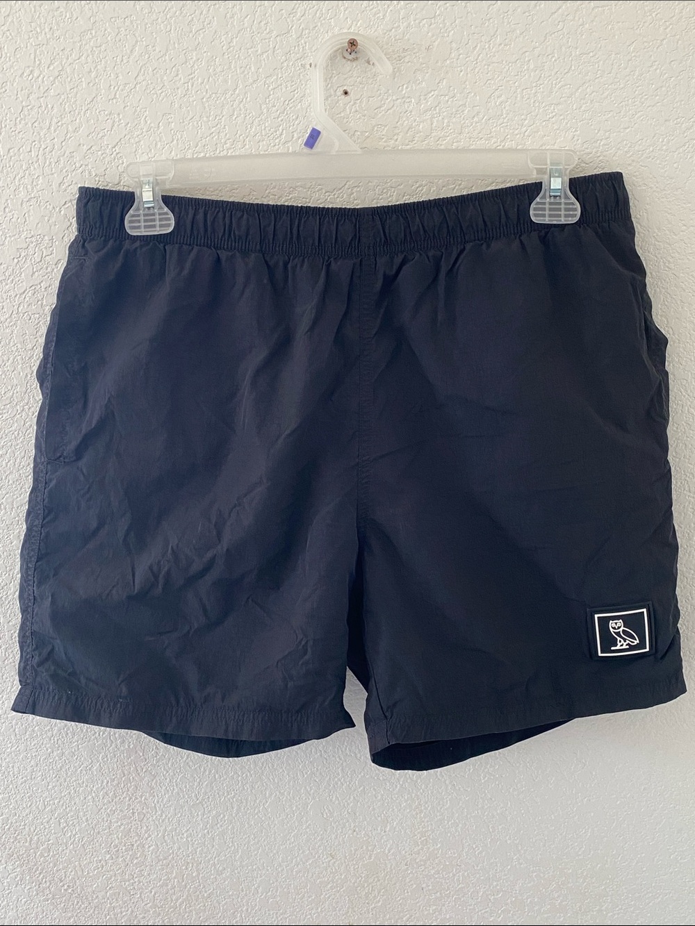 OVO October’s Very Own Black Nylon Owl Logo Shorts Men’s L